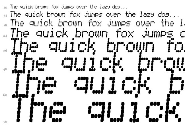 Receiptional Receipt font waterfall